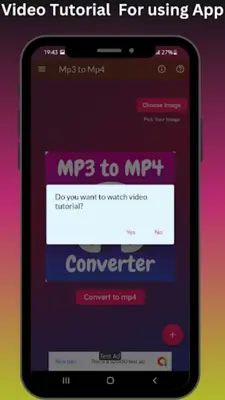 Mp3 to Mp4 Converter android App screenshot 1